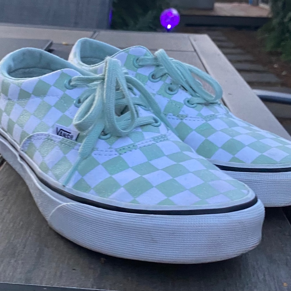Sparkled checkered  Vans size 7